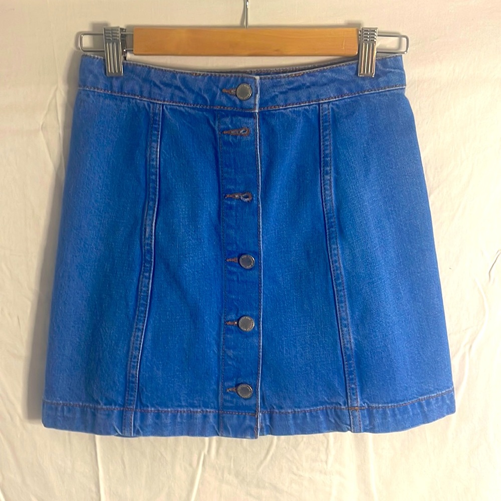 Small denim button up jean skirt